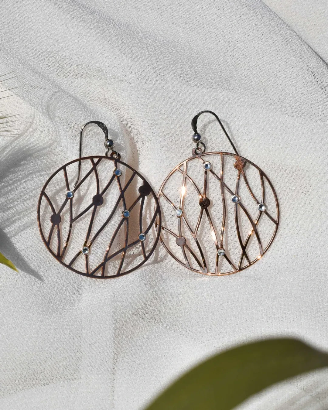 Orecchini in argento rosa