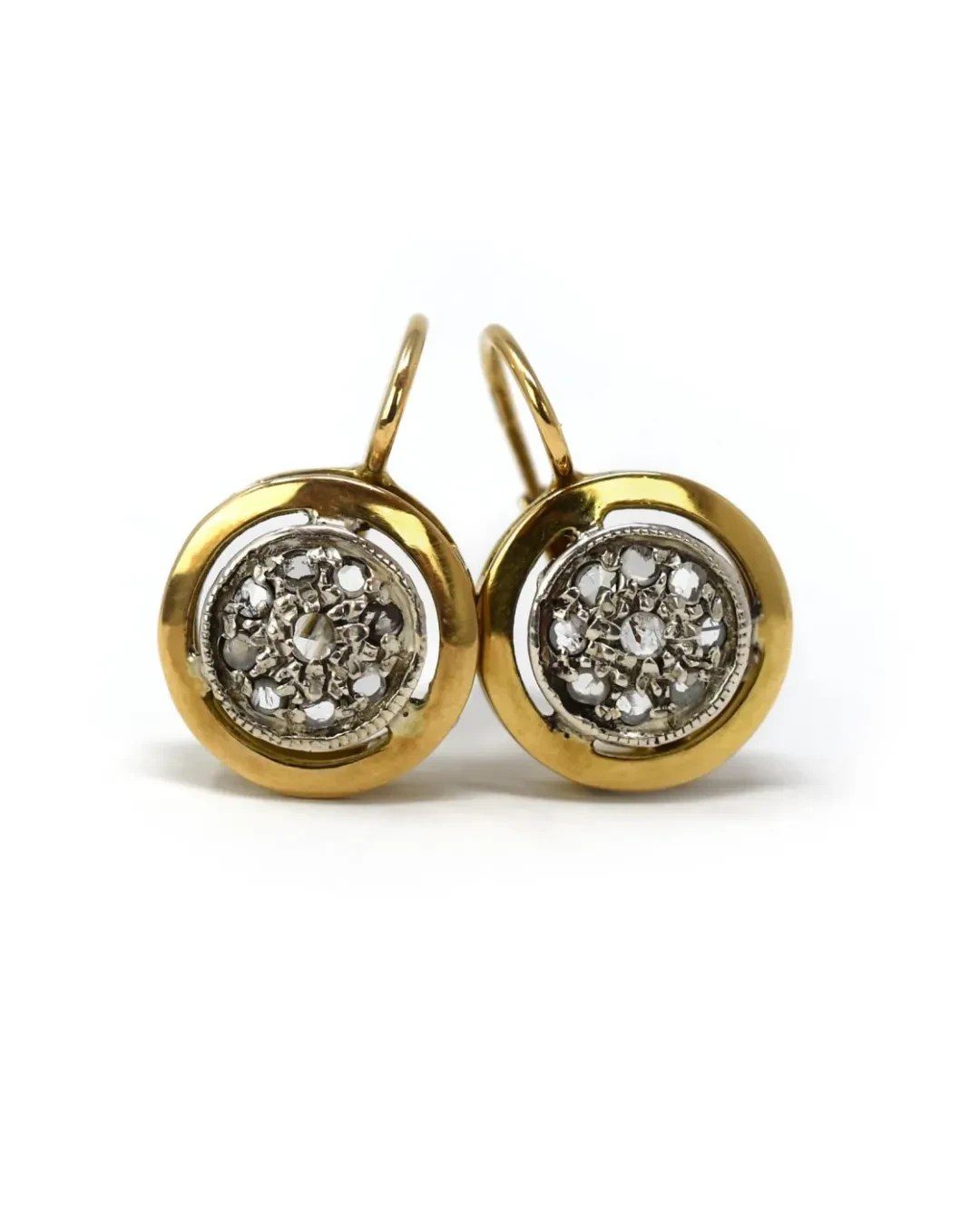 Orecchini stile antico con rose di diamante