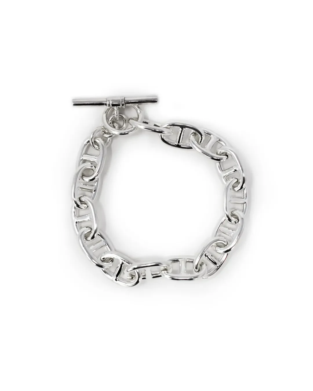 Bracciale maglie ovali in argento 925