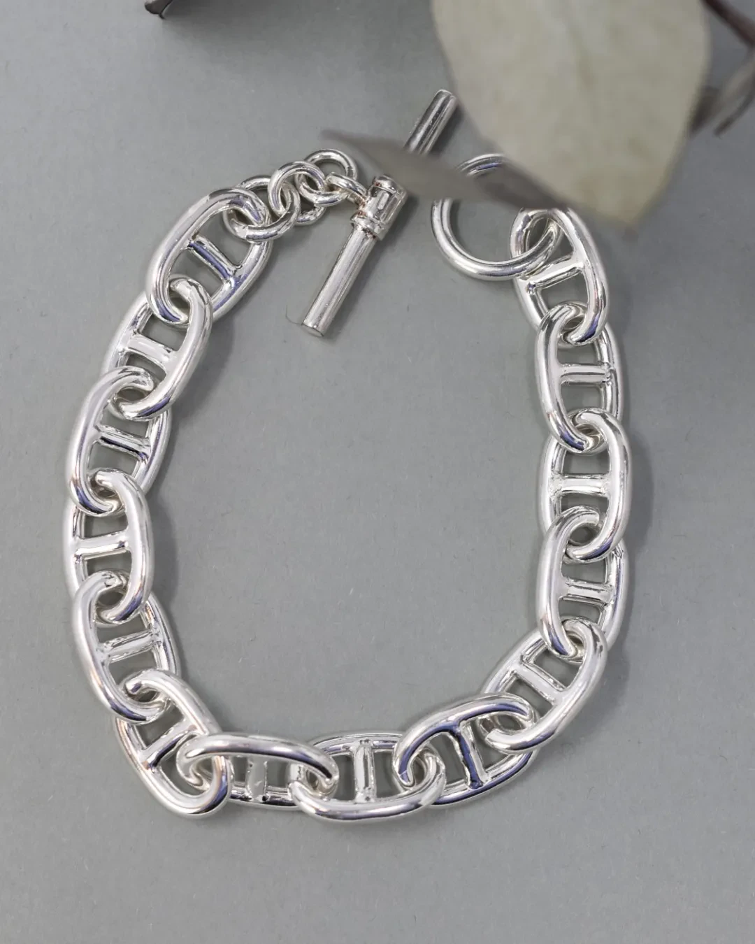 Bracciale maglie ovali in argento 925