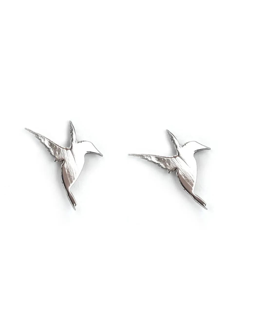 Orecchini a colibrì in oro bianco