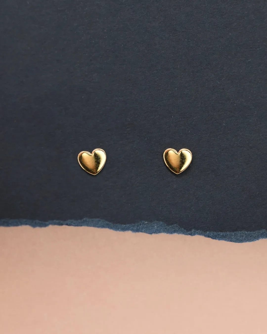 Orecchini a cuore in oro rosso