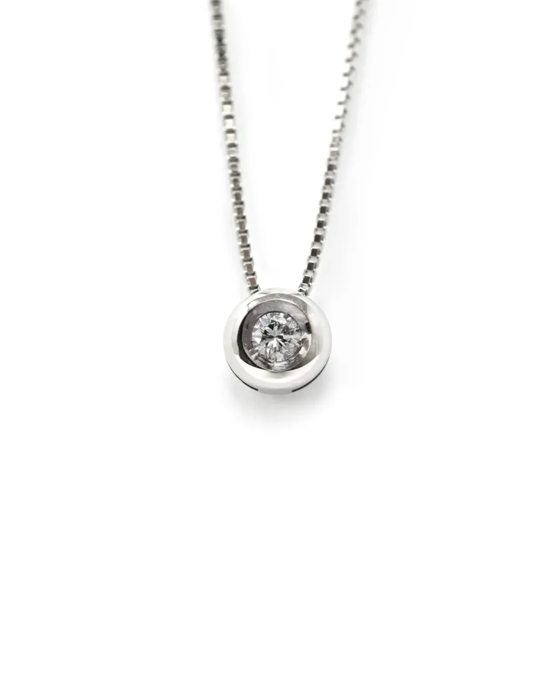 Collana punto luce a cipollina con brillante
