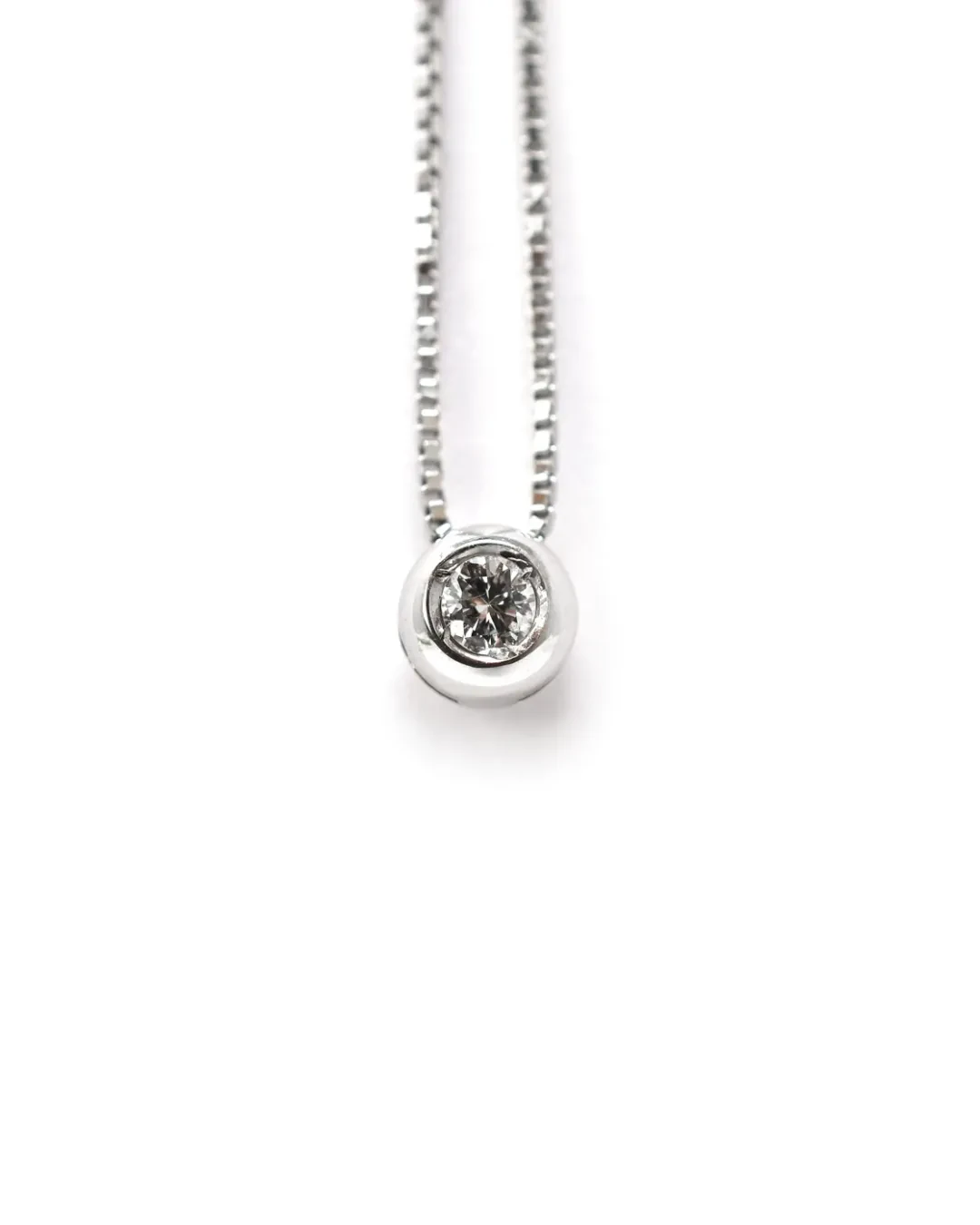 Collana punto luce a cipollina 0,05 ct