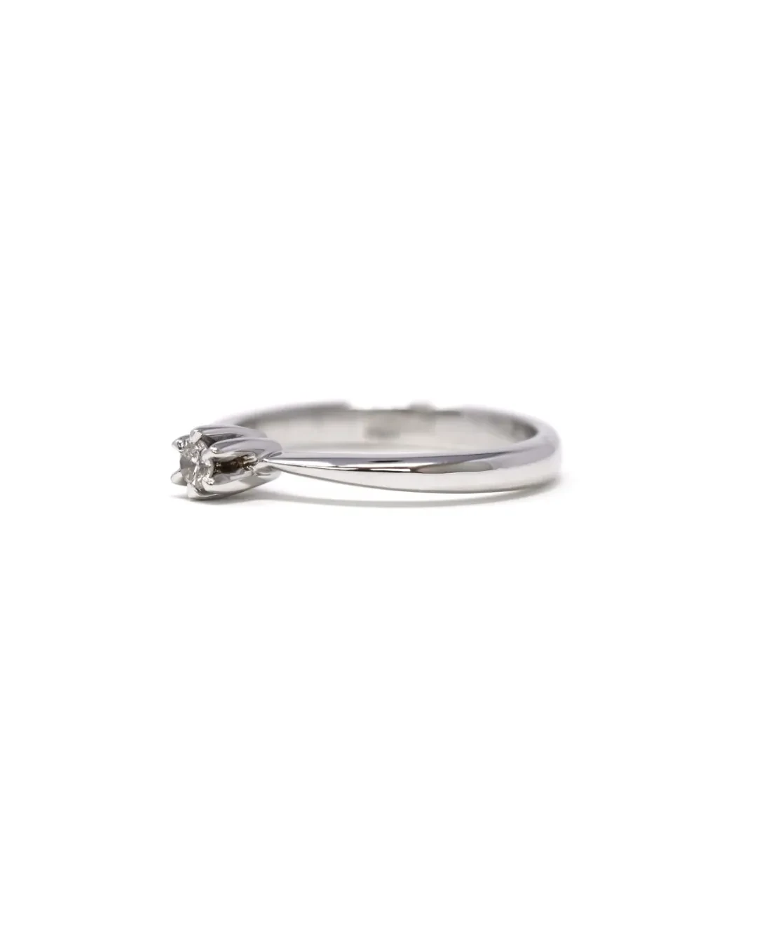 Anello solitario con diamante 0,08 ct