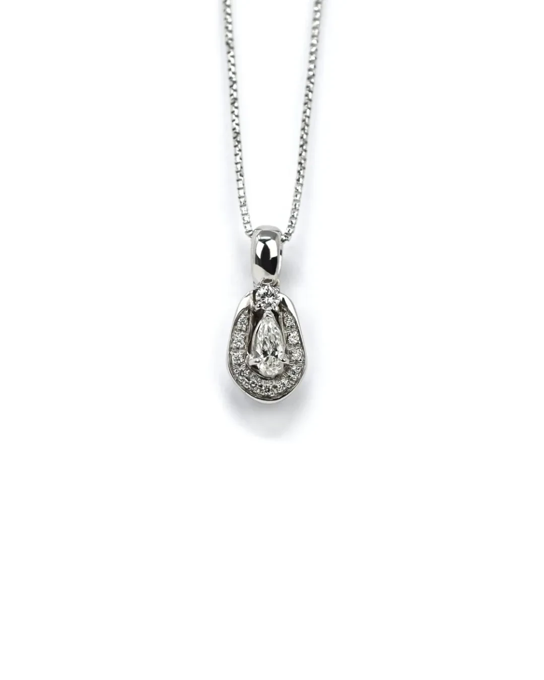 Pendente goccia con brillante 0,24 ct