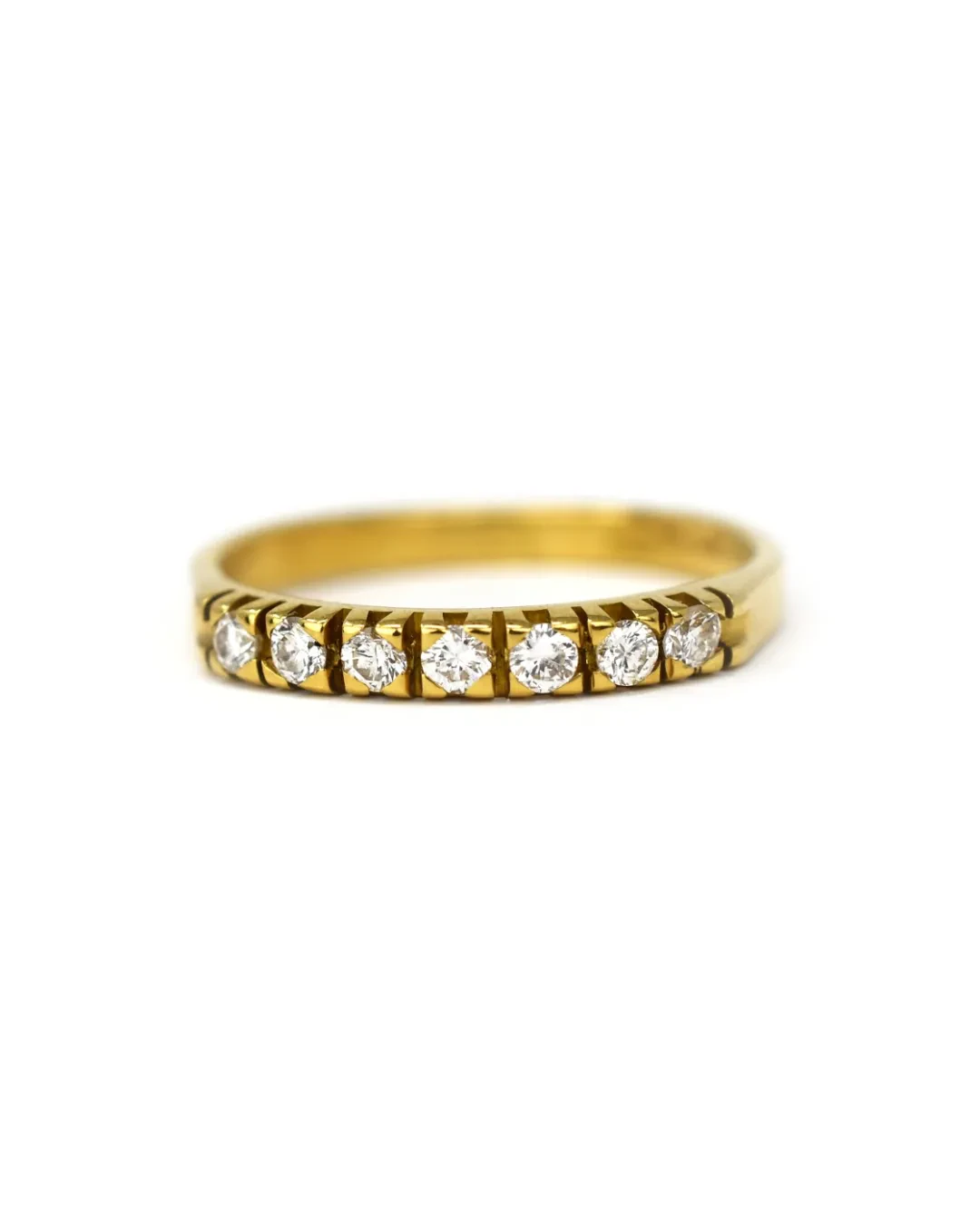 Fedina di brillanti da 0,23 ct montatura in oro giallo