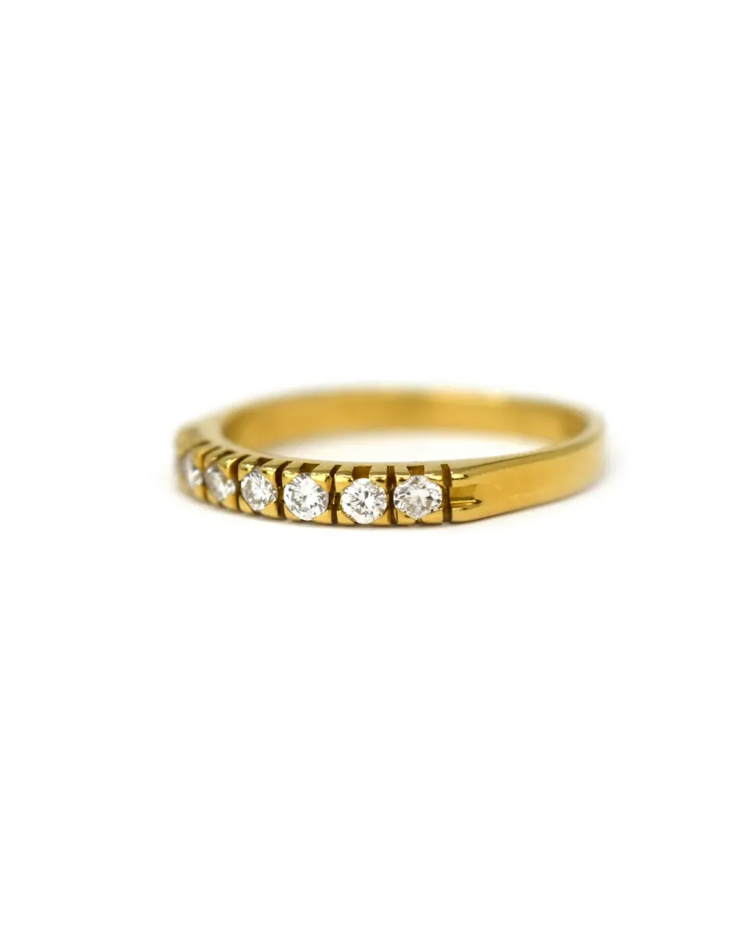 Fedina di brillanti da 0,23 ct montatura in oro giallo