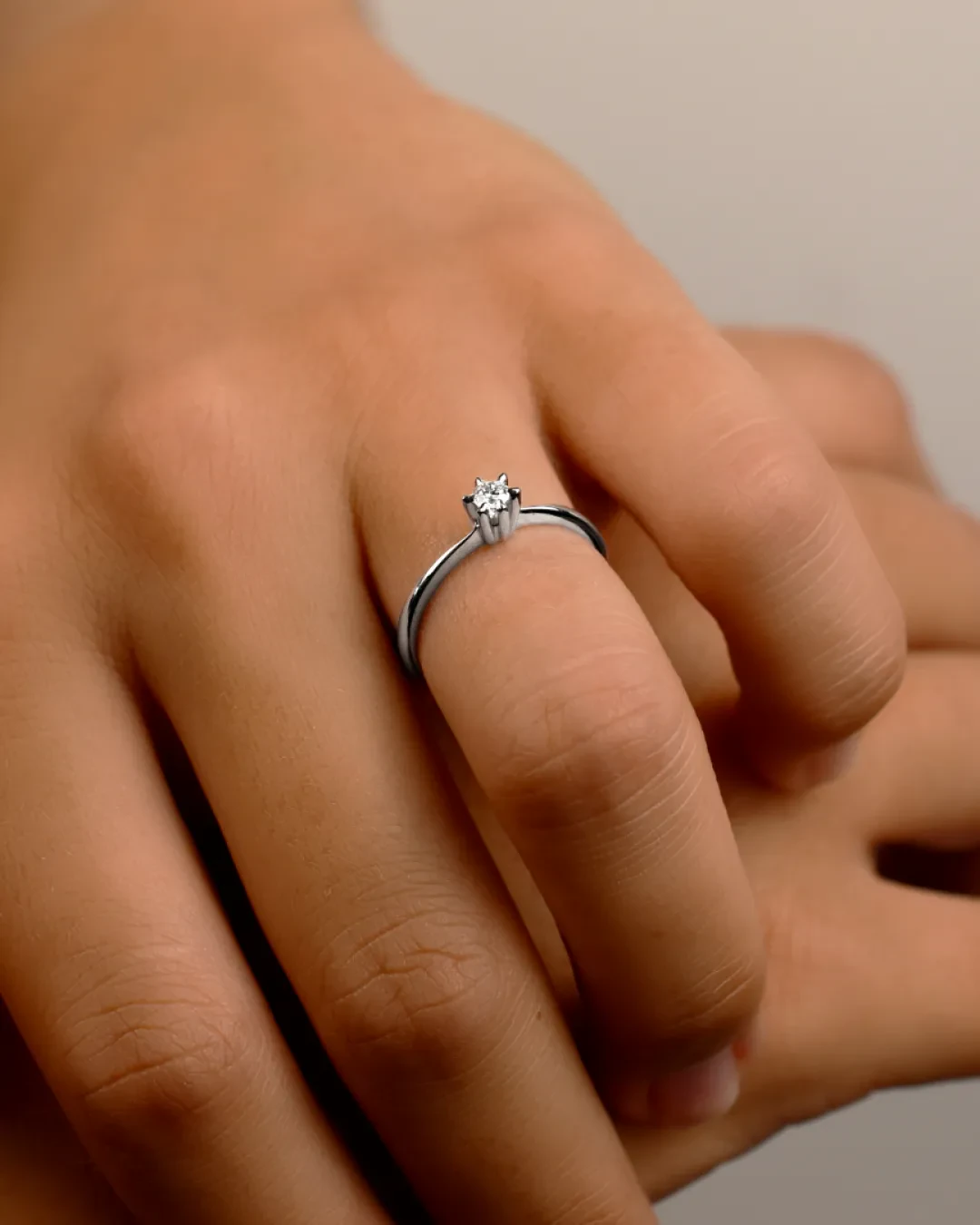 Anello solitario 0,11 ct
