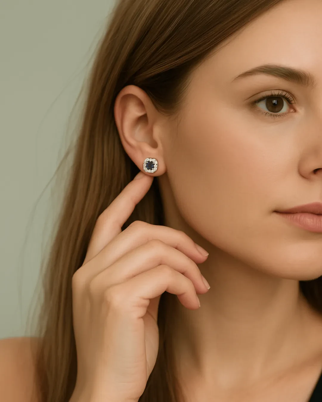 Orecchini di zaffiri 0,66 ct e brillanti