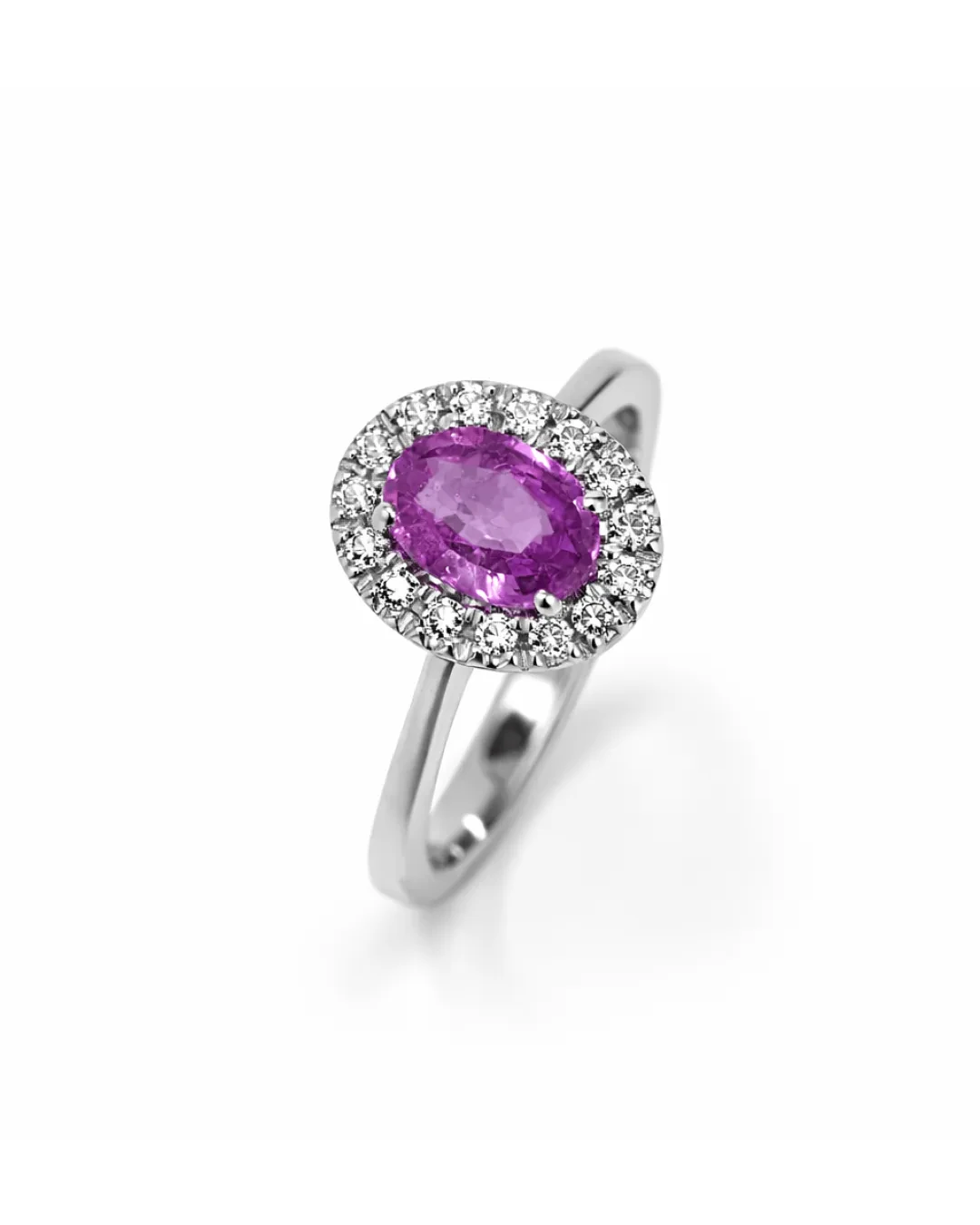 Anello zaffiro rosa 0,97 ct