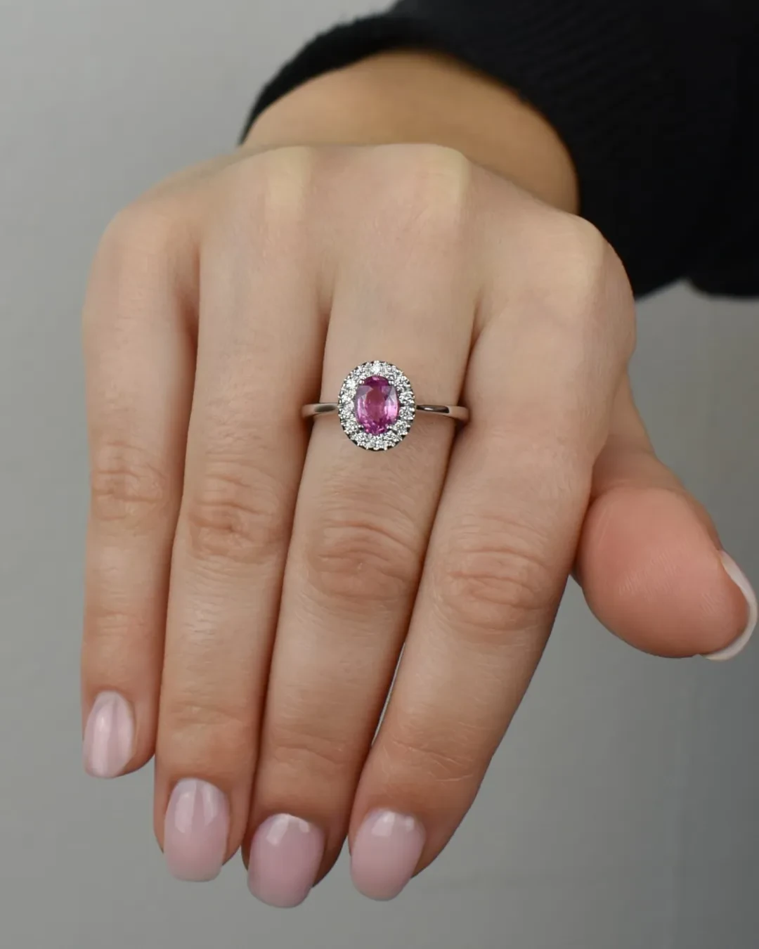 Anello zaffiro rosa 0,97 ct
