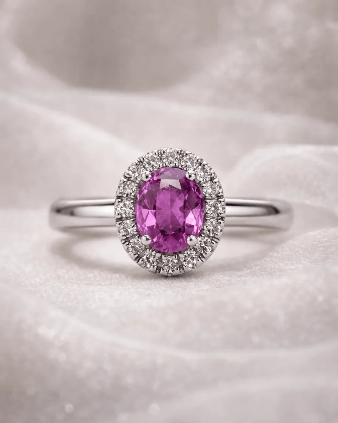 Anello zaffiro rosa 0,97 ct