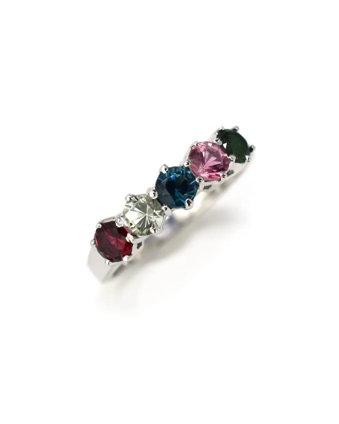 Anello con tormaline naturali