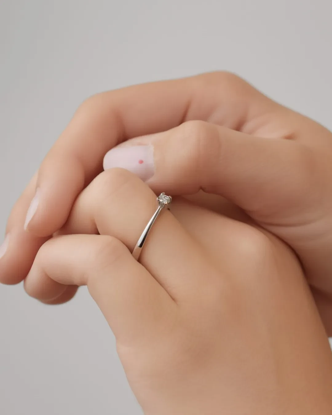 Anello solitario con brillante 0,15 ct.