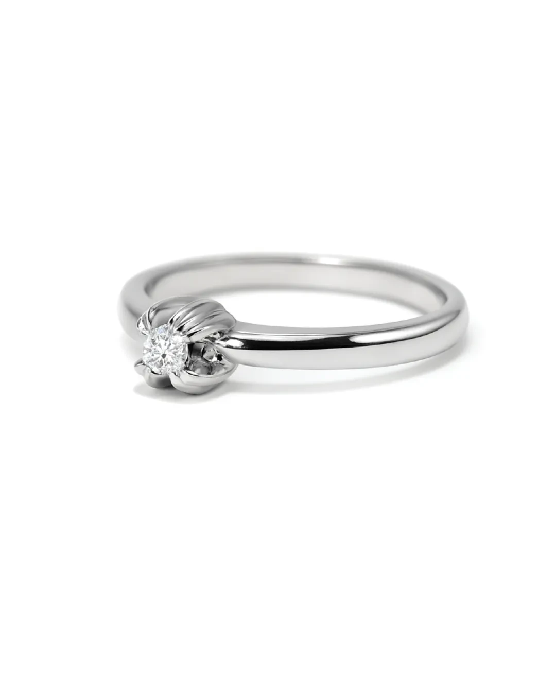 Anello solitario con brillante da 0,05 ct.