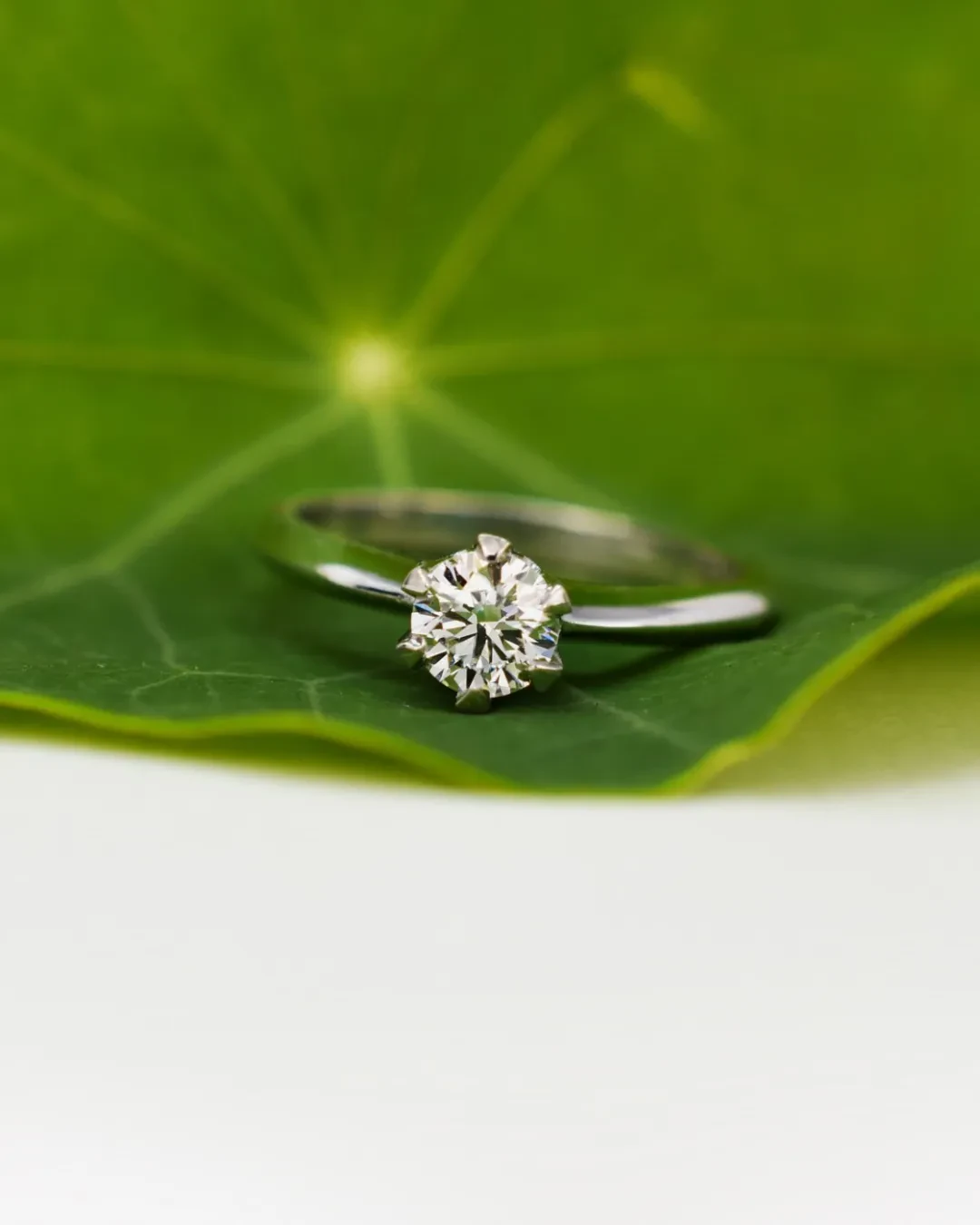 Anello con diamante da laboratorio 0,56 ct.
