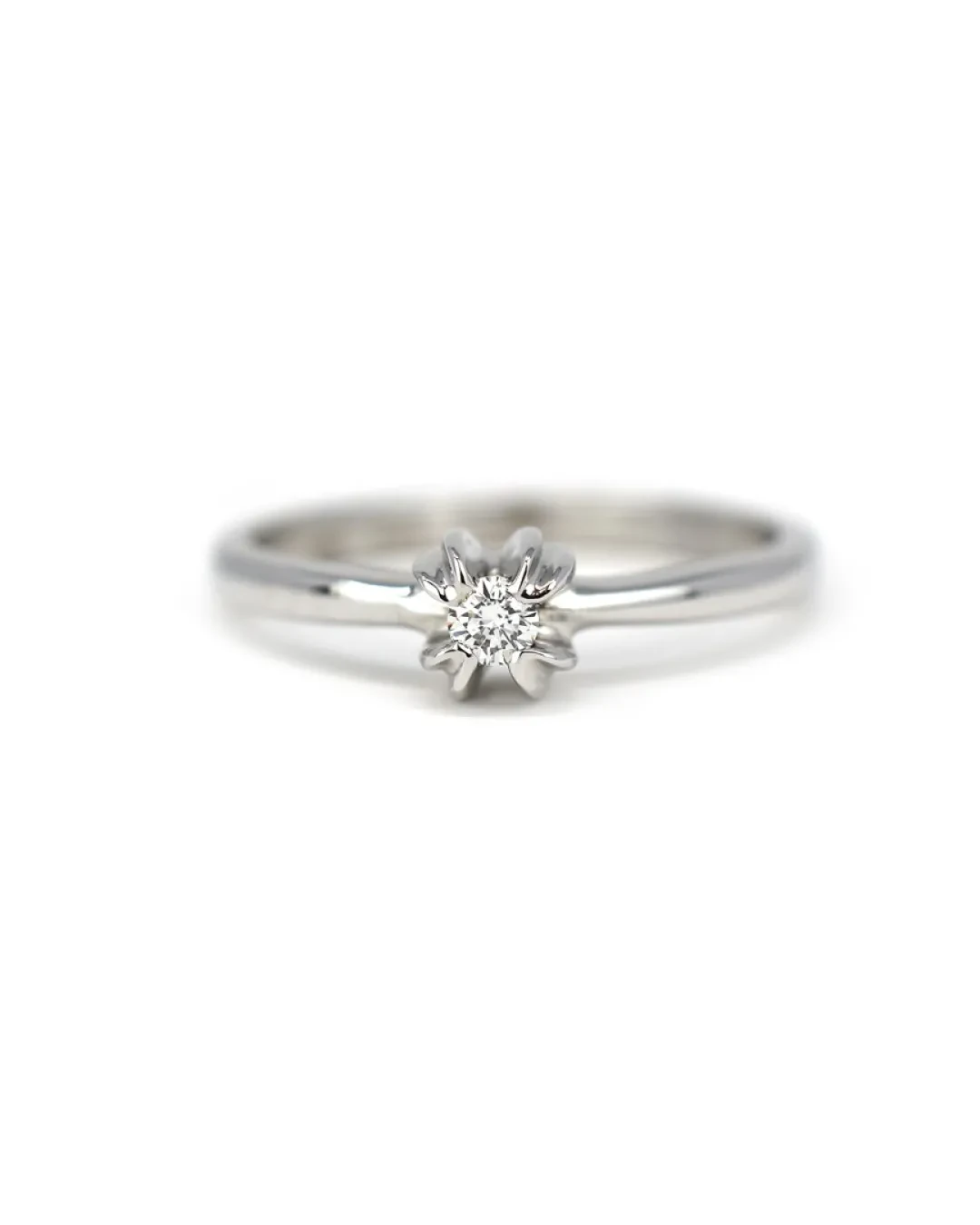 Anello solitario brillante da 0,05 ct