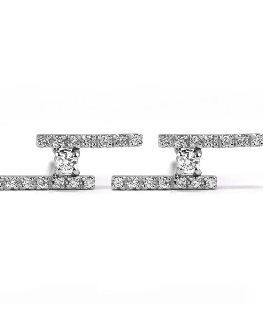 Orecchini oro bianco e diamanti taglio brillante