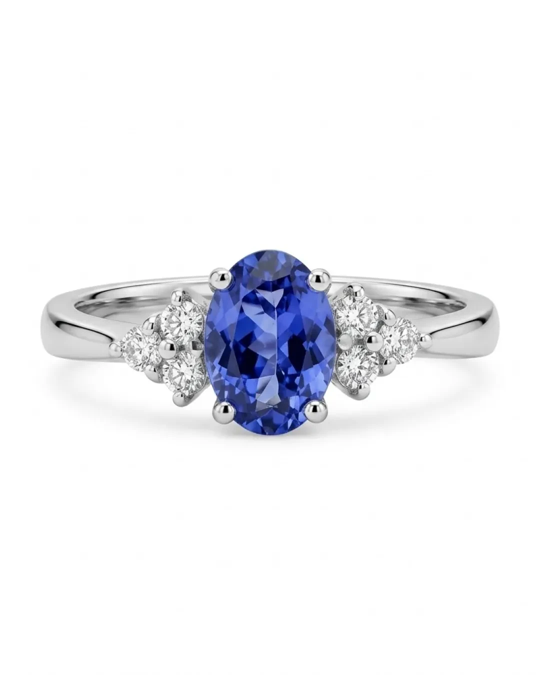 Anello tanzanite 0,71ct e brillanti da 0,12ct