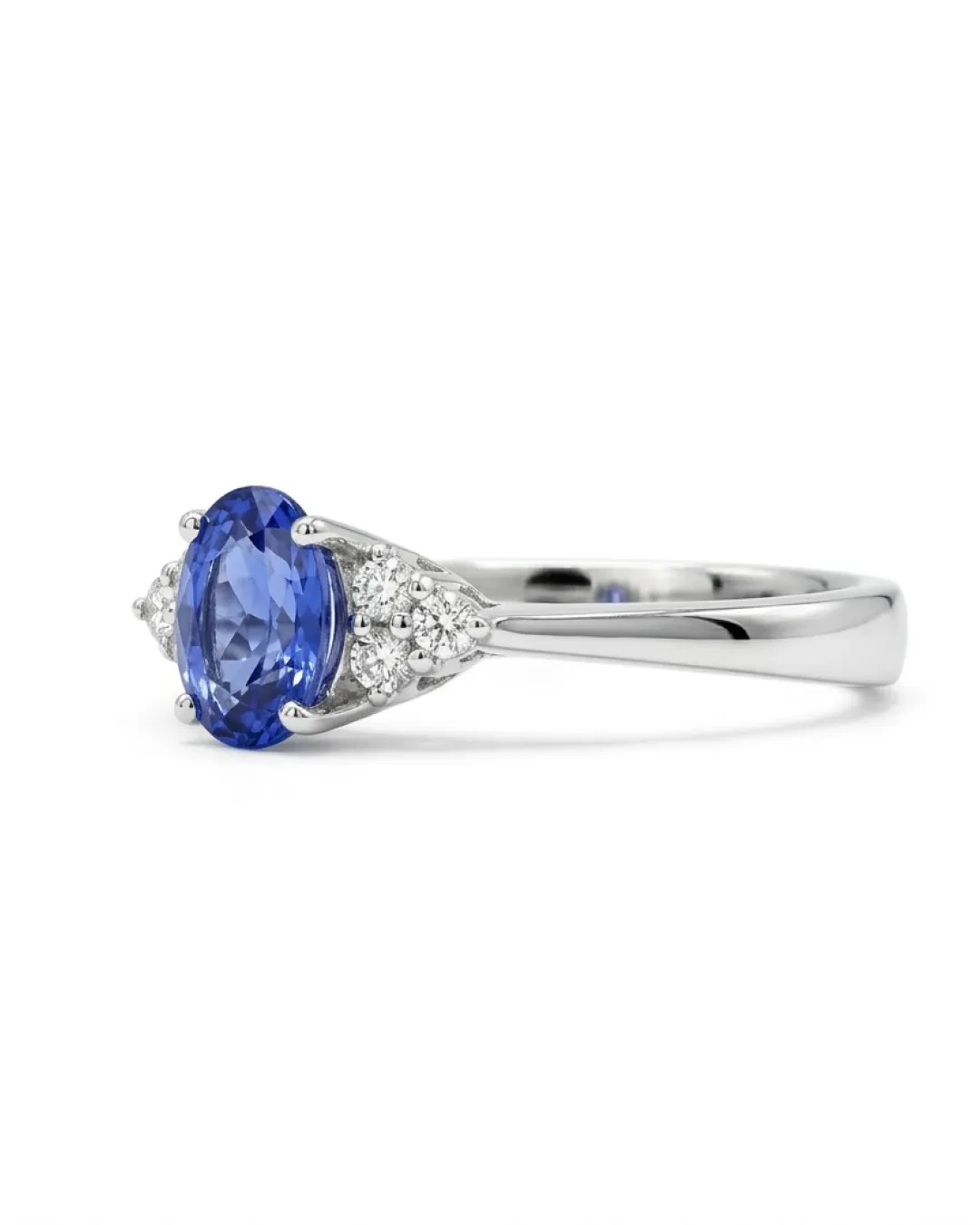 Anello tanzanite 0,71ct e brillanti da 0,12ct