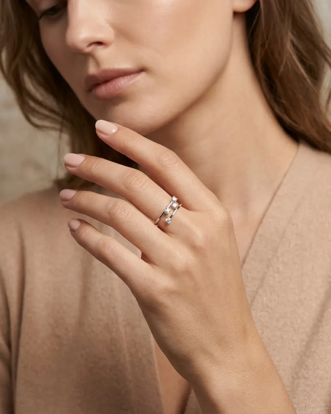 Anello fantasia di brillanti
