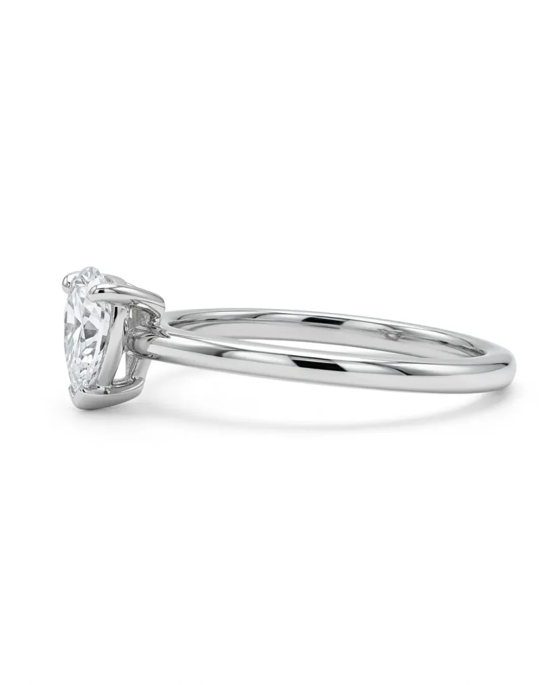 Anello goccia con diamante Lab Grown