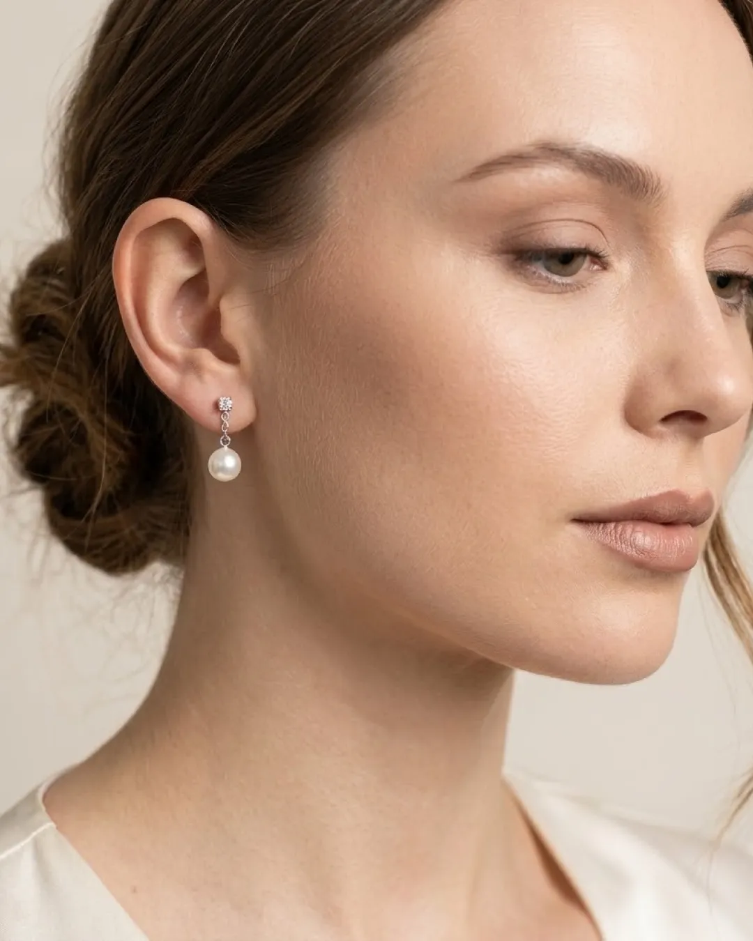 Orecchini con perla acqua dolce