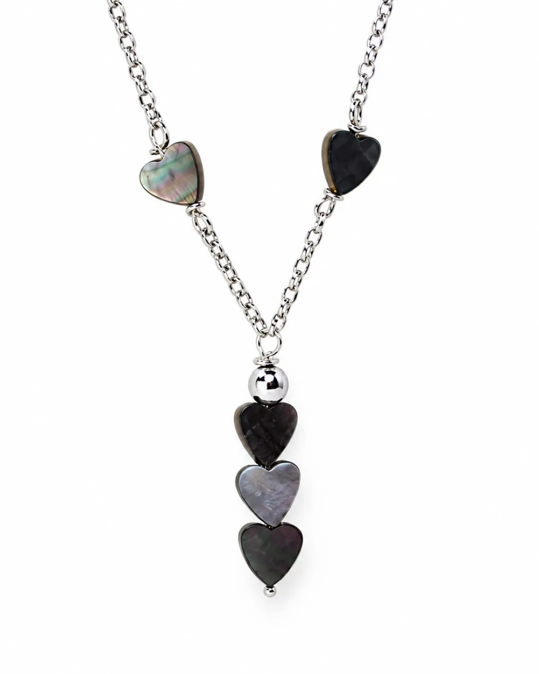 Girocollo in argento con cuori