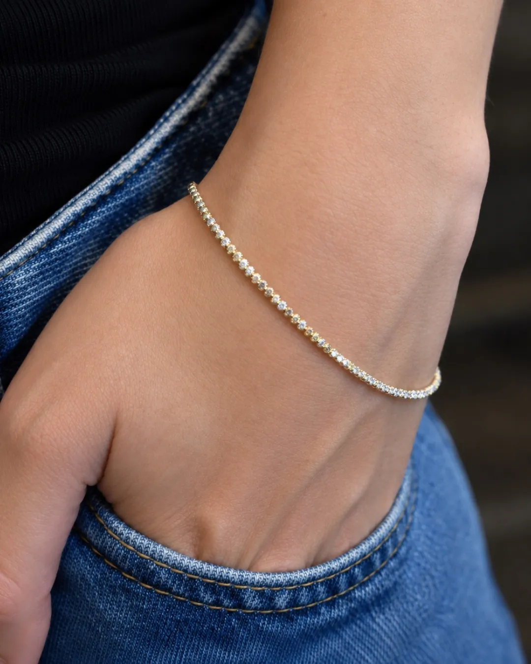 Bracciale oro tricolore con sfere diamantate