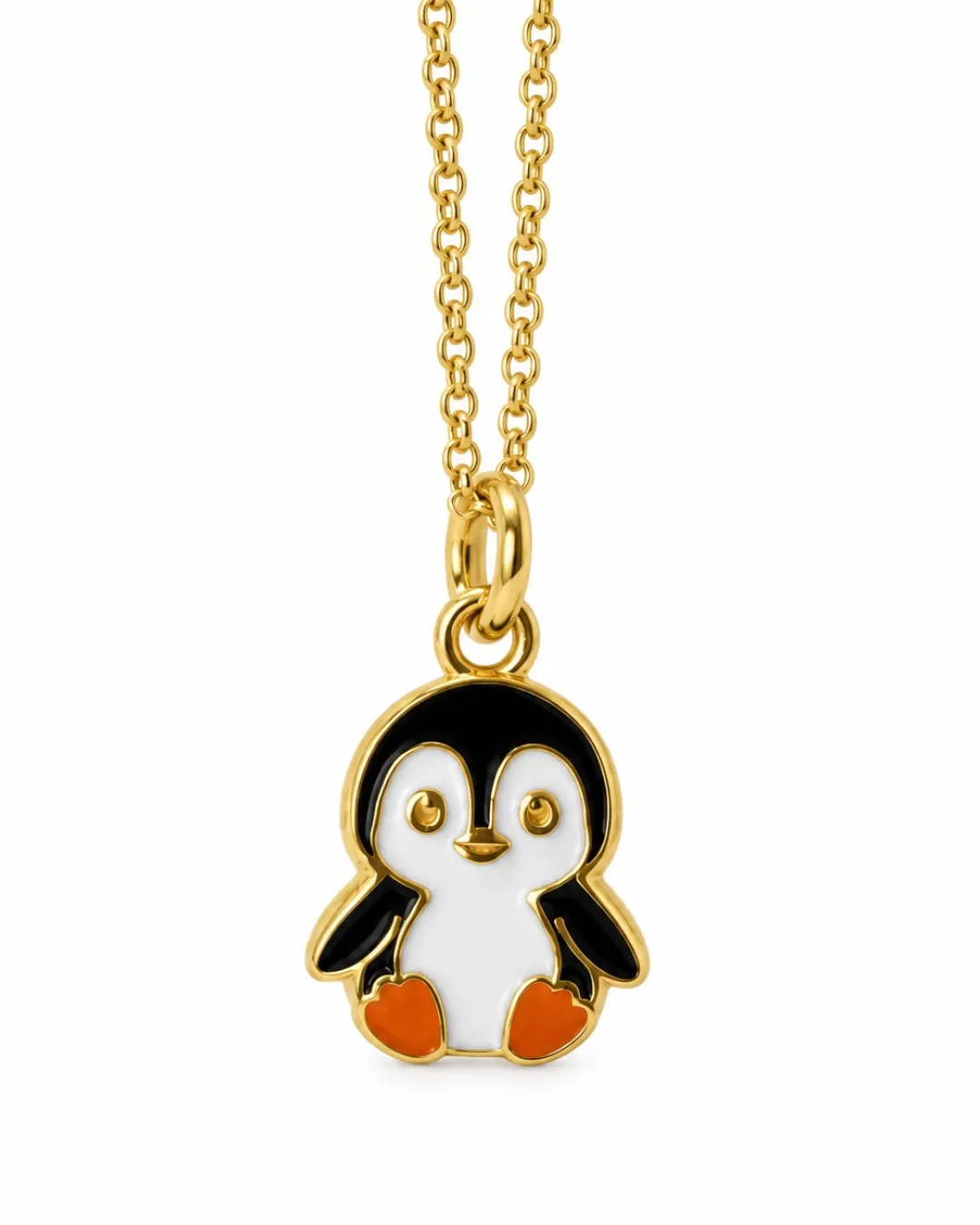 Collana bambini pinguino in argento