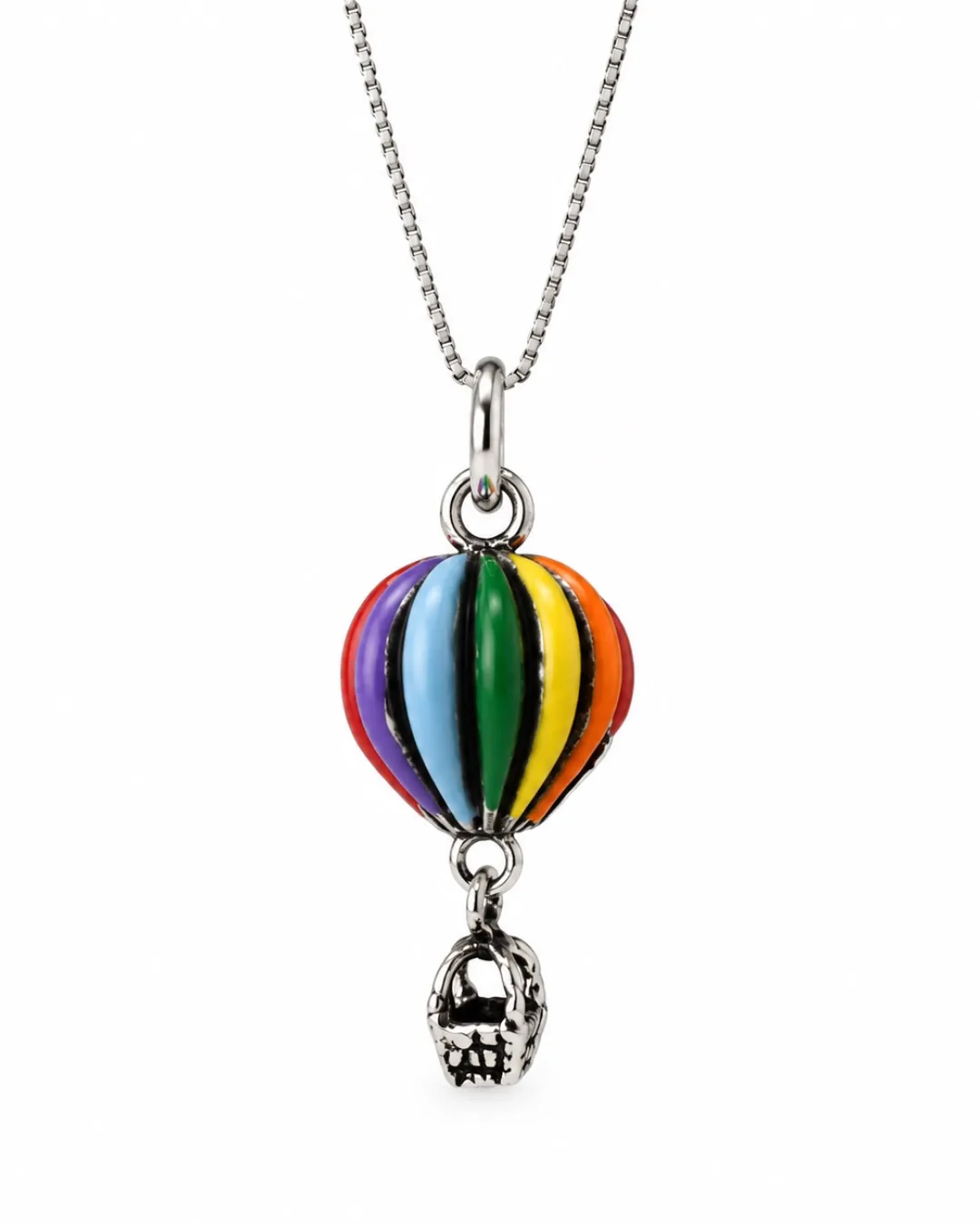 Collana mongolfiera in argento