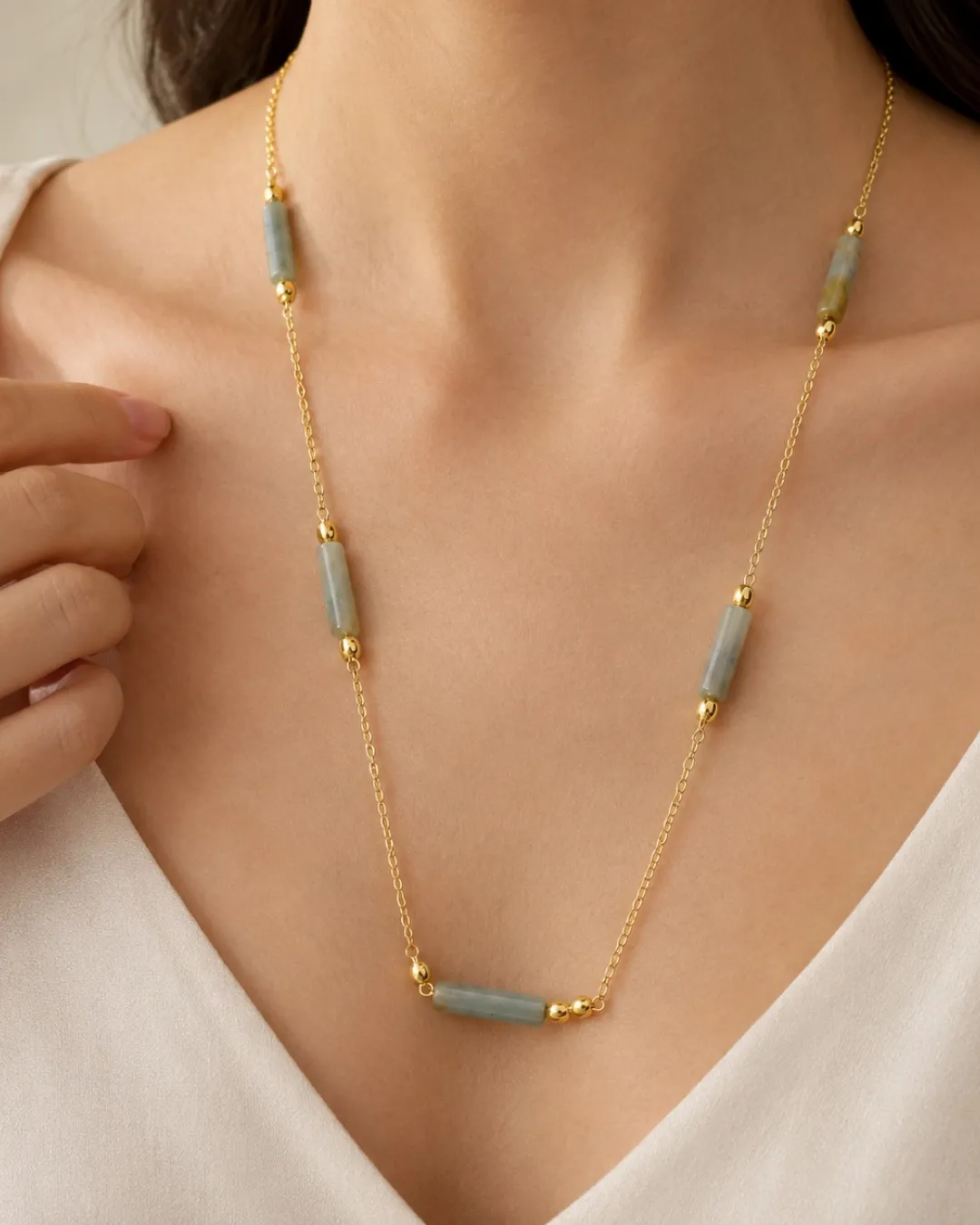 Collana amazzonite in argento