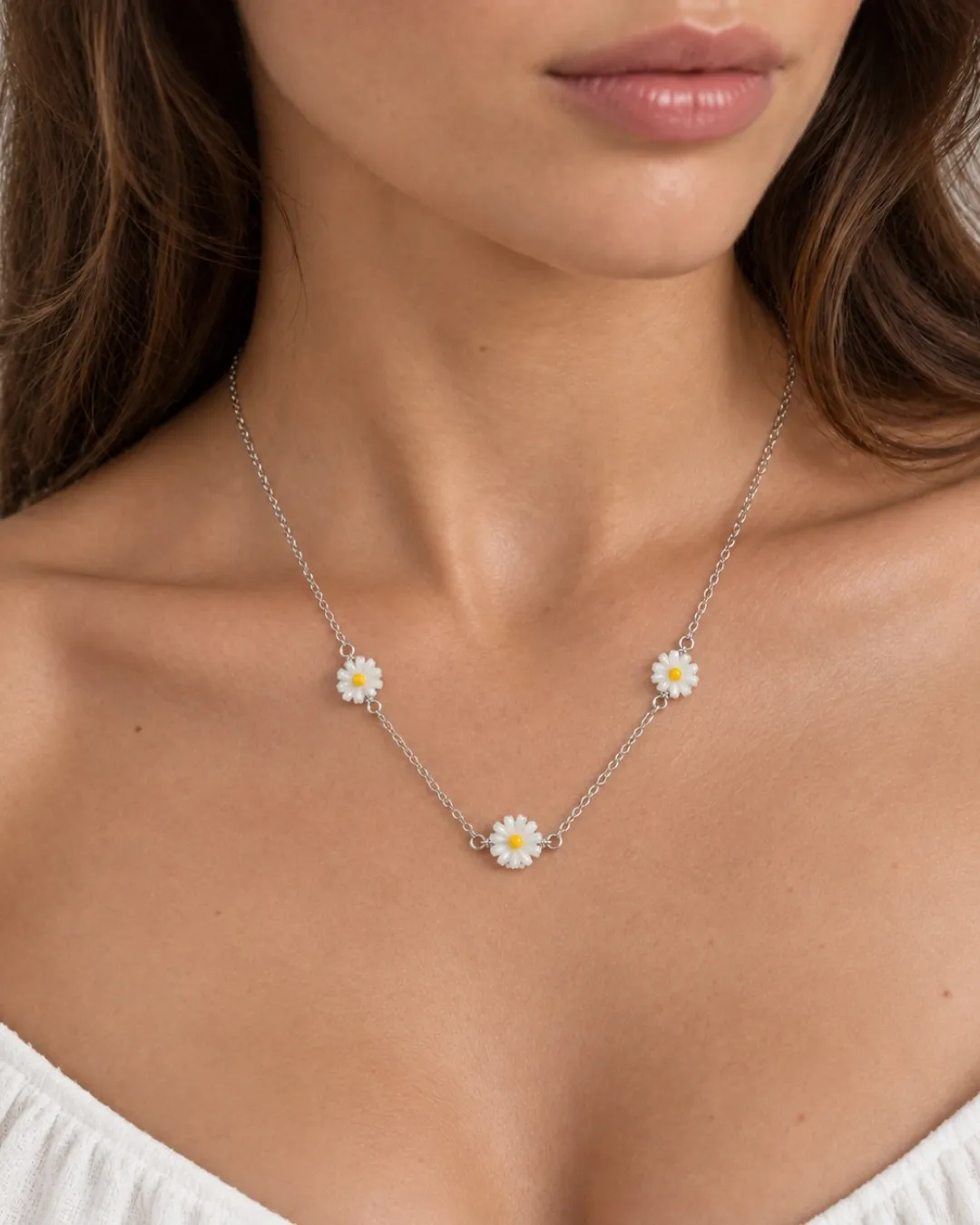 Girocollo margherite in argento sterling