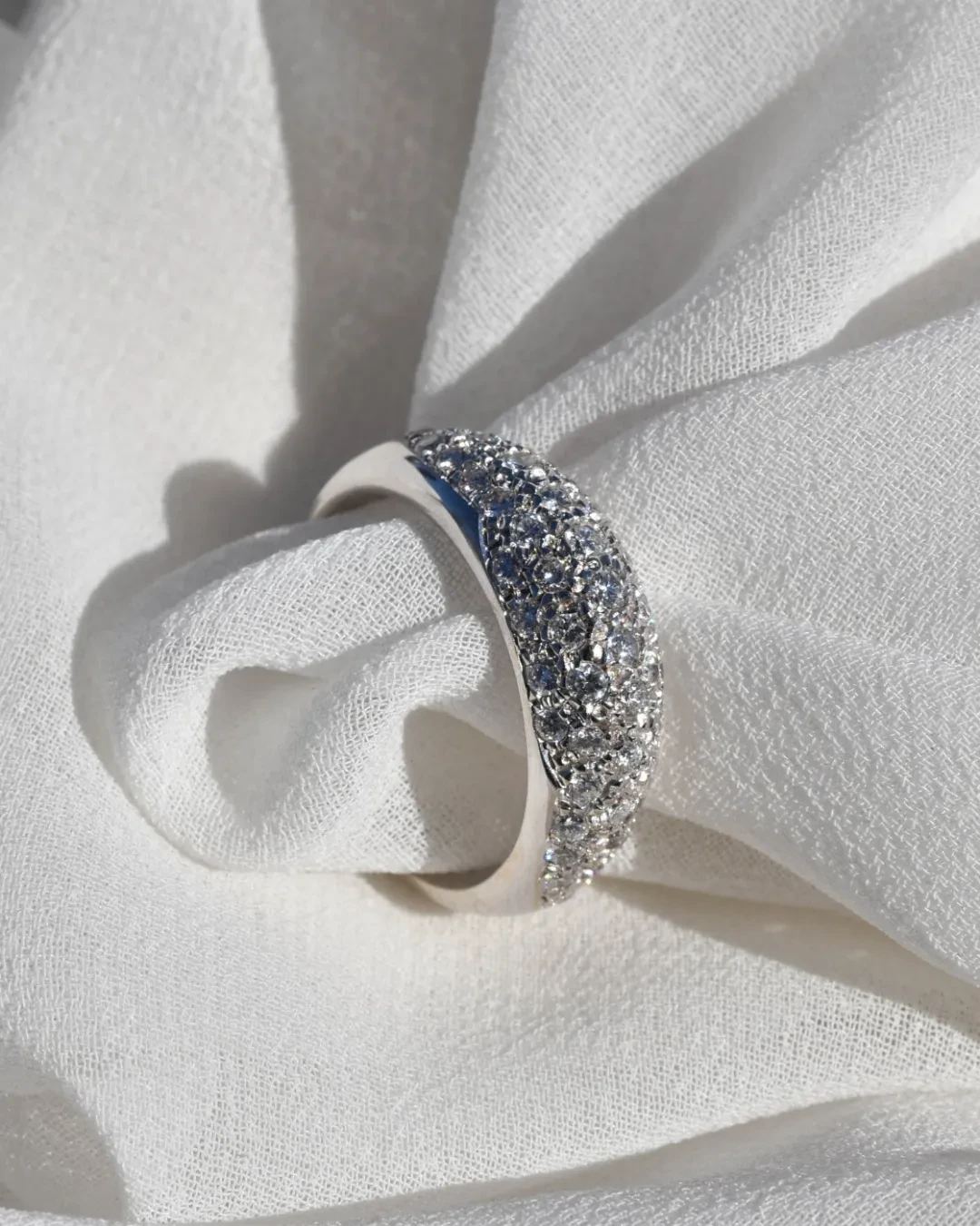 Anello pavè di brillanti da 0,70 ct