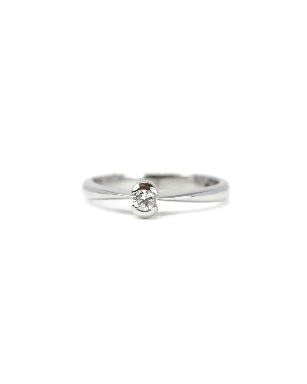Anello solitario brillante 0,11 ct