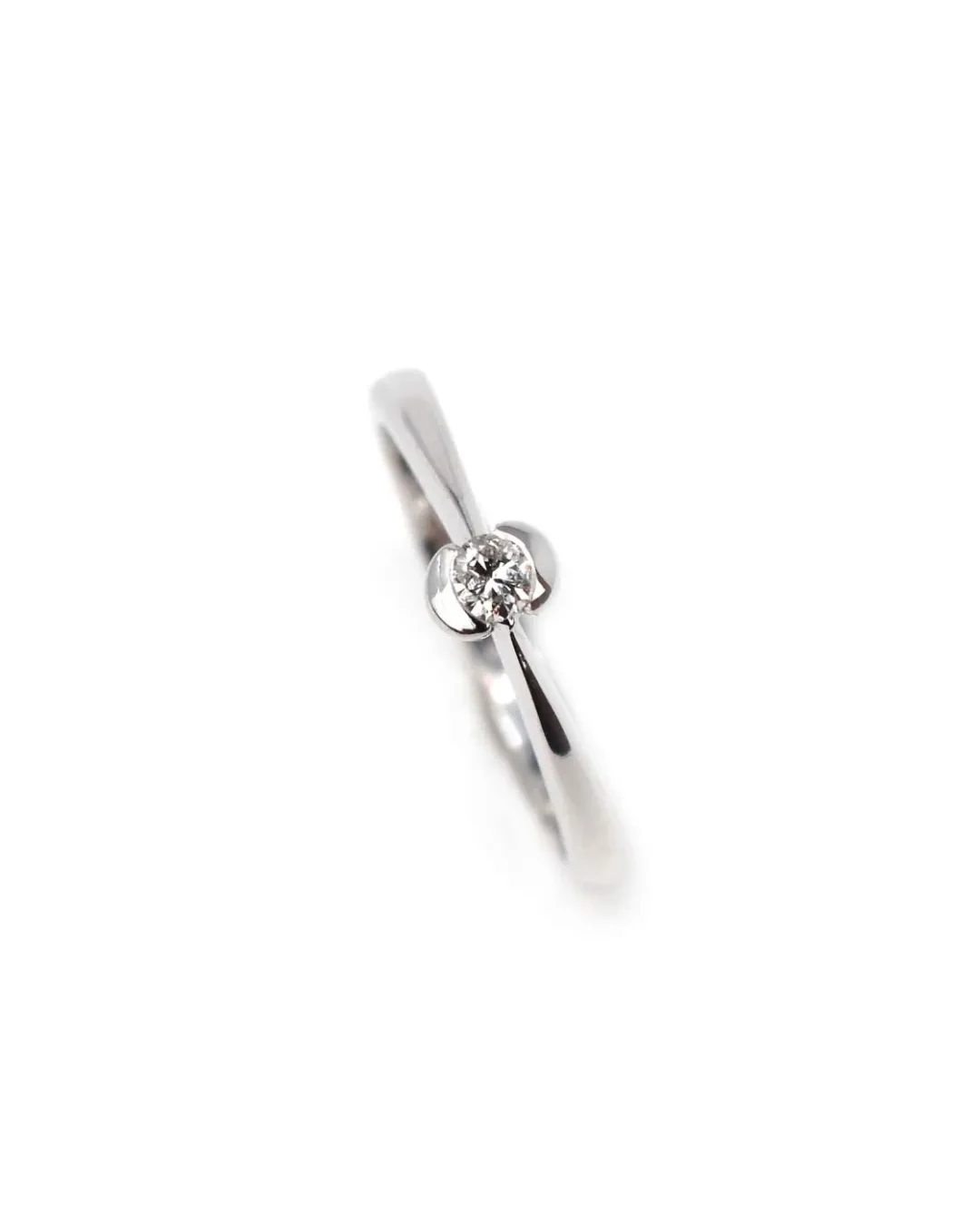 Anello solitario brillante 0,11 ct