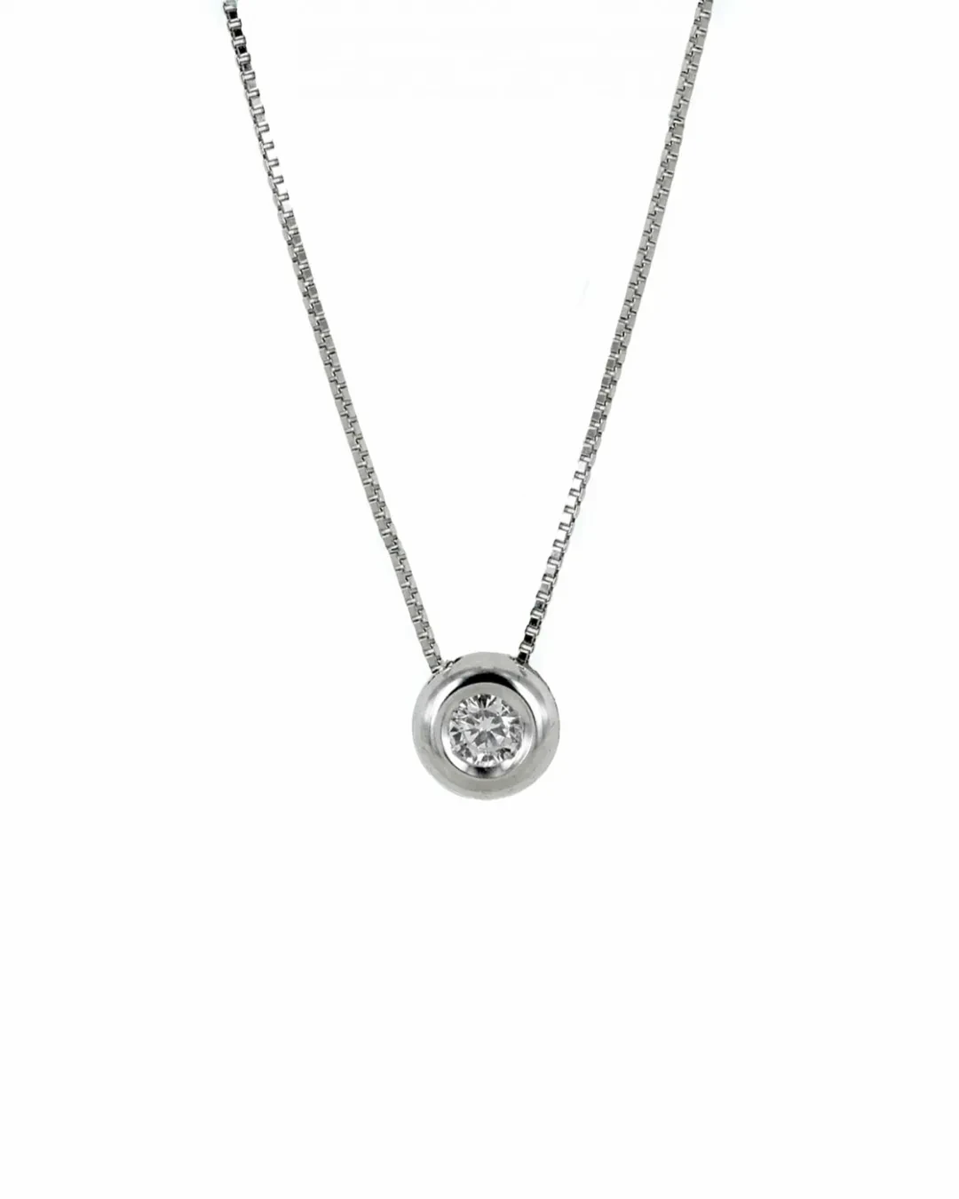 Collana punto luce a cipollina brillante da 0,12 ct