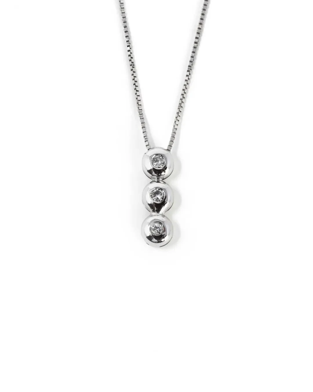 Collana ciondolo punto luce fantasia brillanti da 0,09 ct