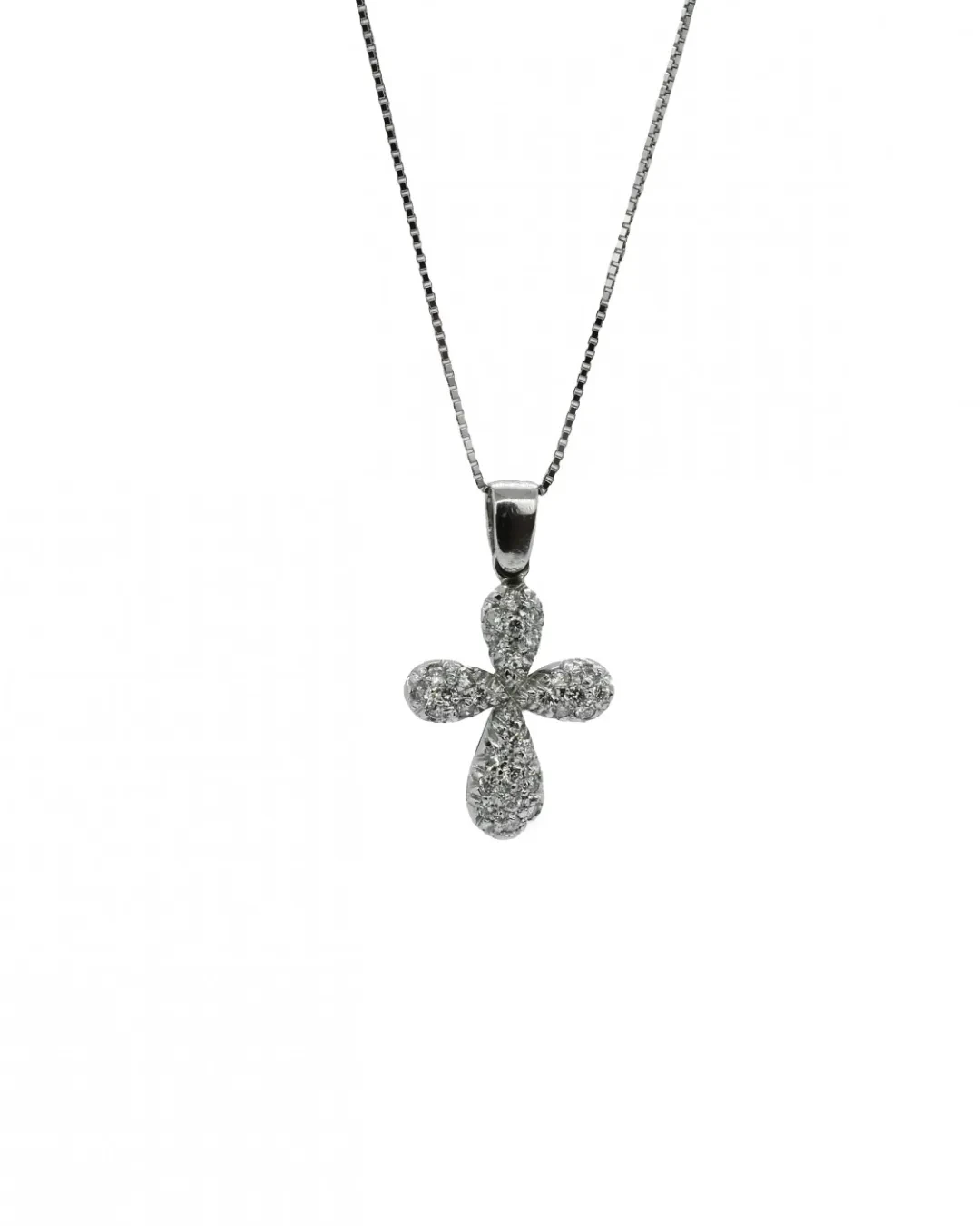 Ciondolo a croce pavè di brillanti