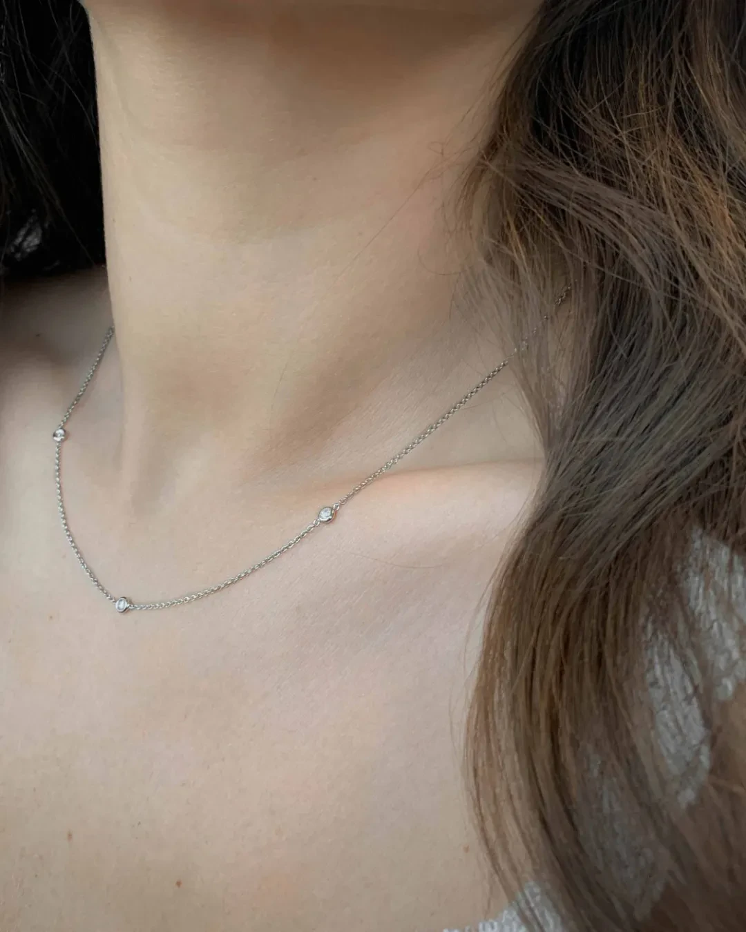 Girocollo diamanti tondi 0,18 ct