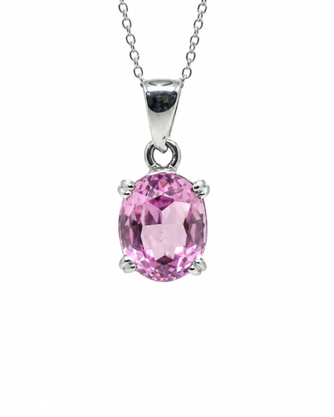 Collana con pendente quarzo rosa