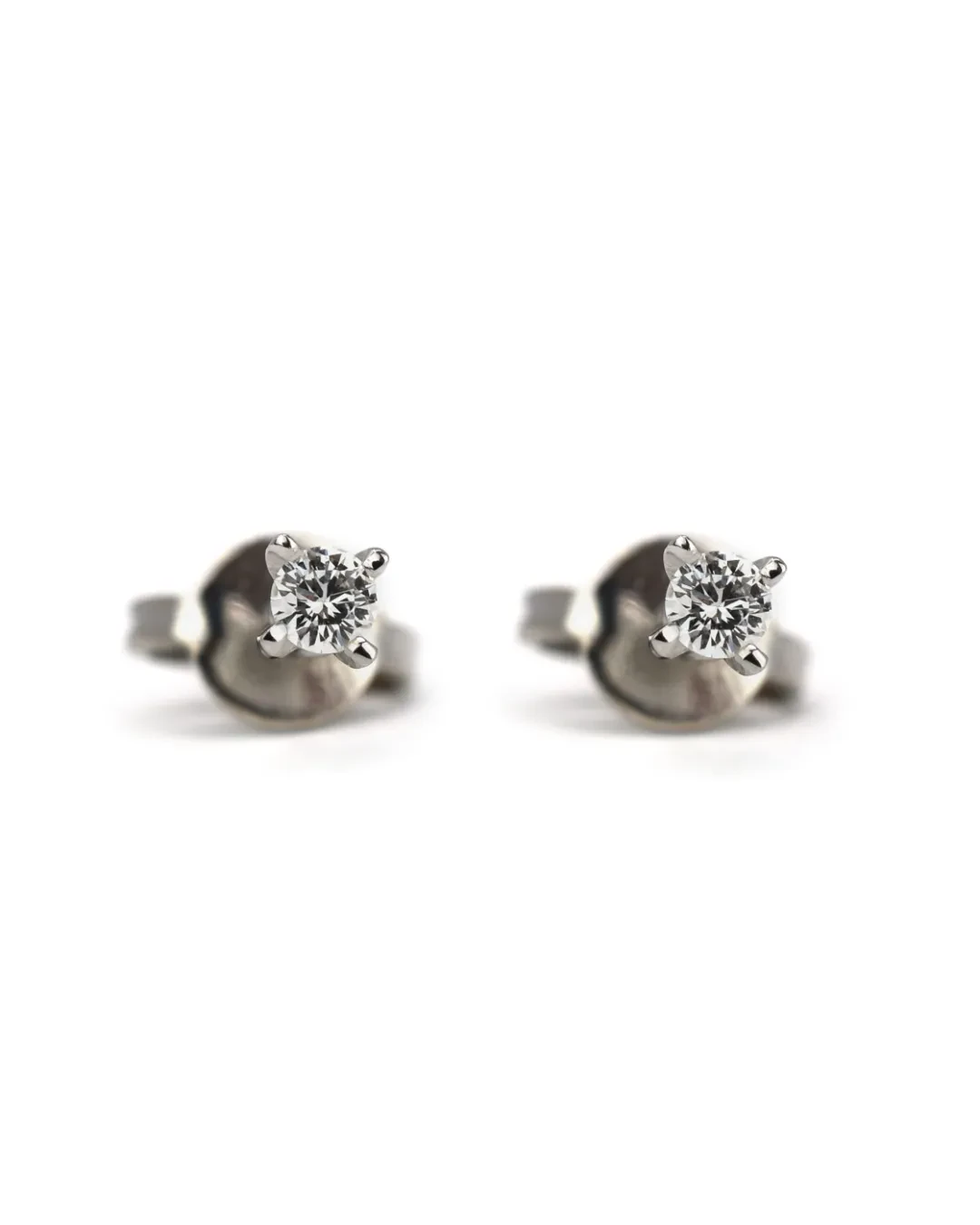 Orecchini punti luce di brillanti da 0,05 ct