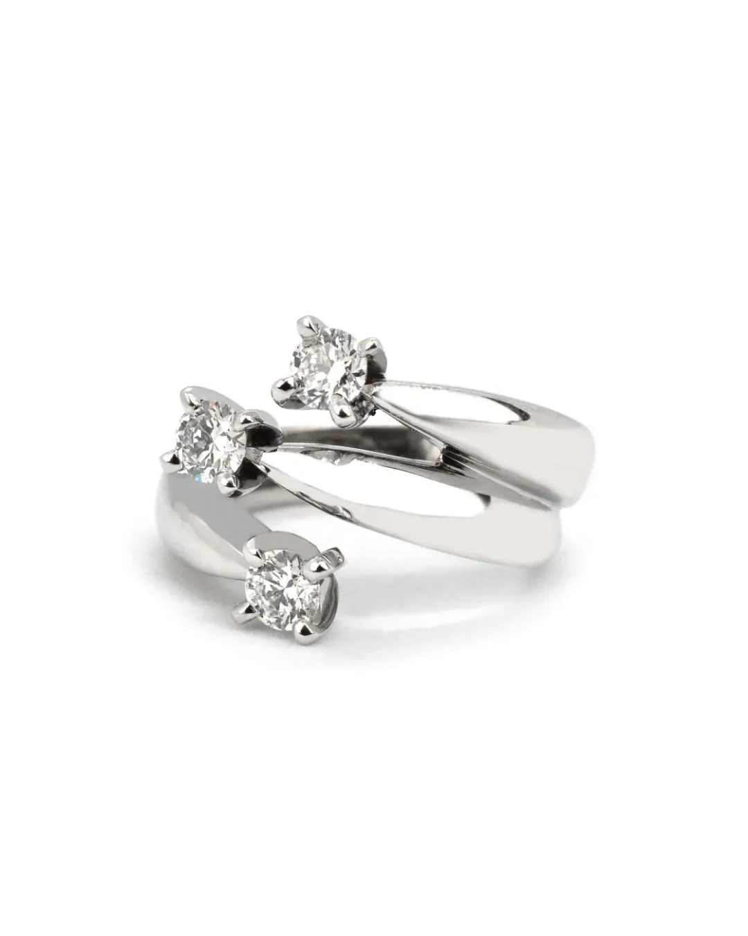 Anello fantasia trilogy con brillanti 0,73 ct