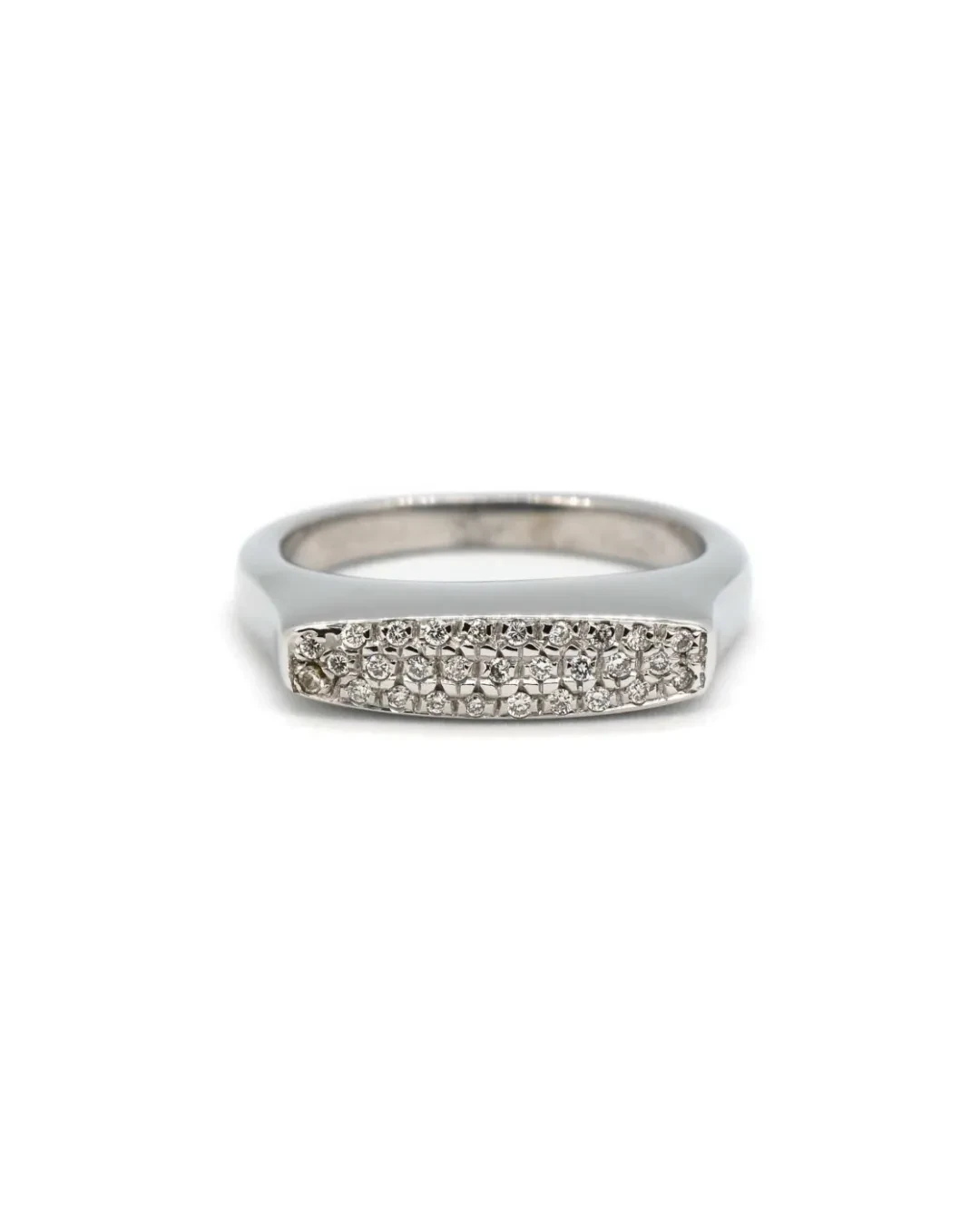 Anello pavè di brillanti da 0,15 ct