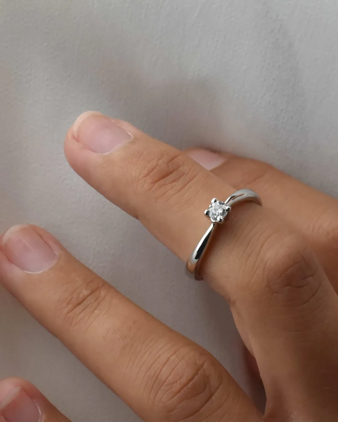Anello brillante solitario 0,15 ct