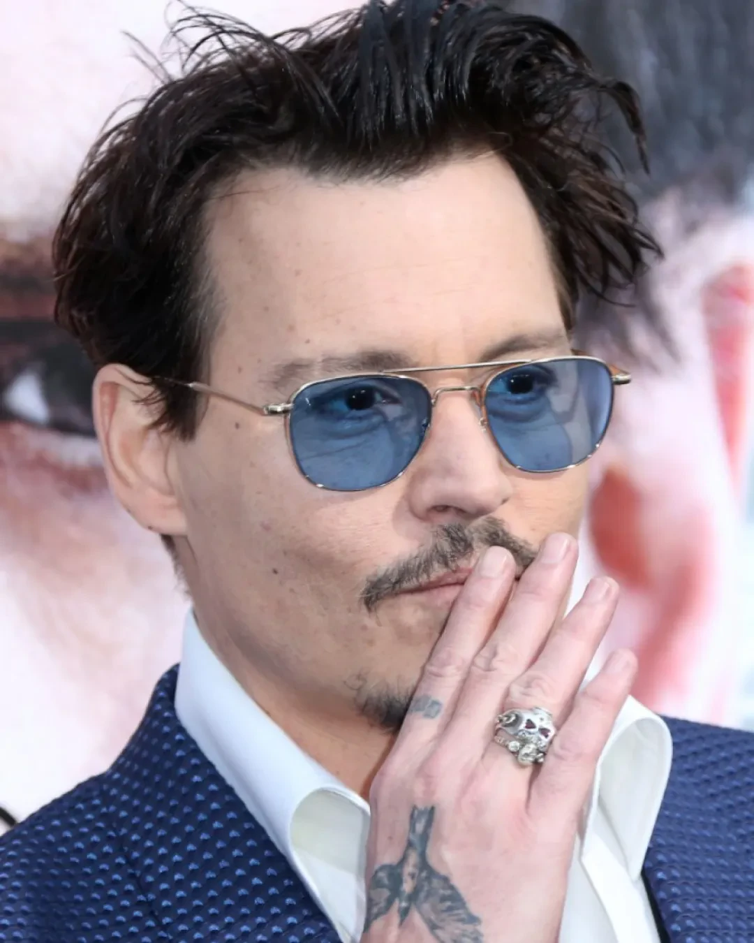 Johnny Depp Skull Ring (Symbols)