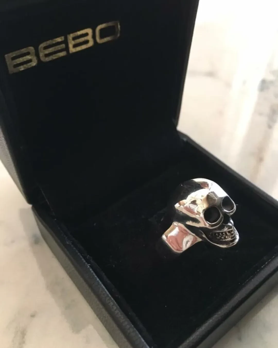 Anatomical Skull Ring - Rock