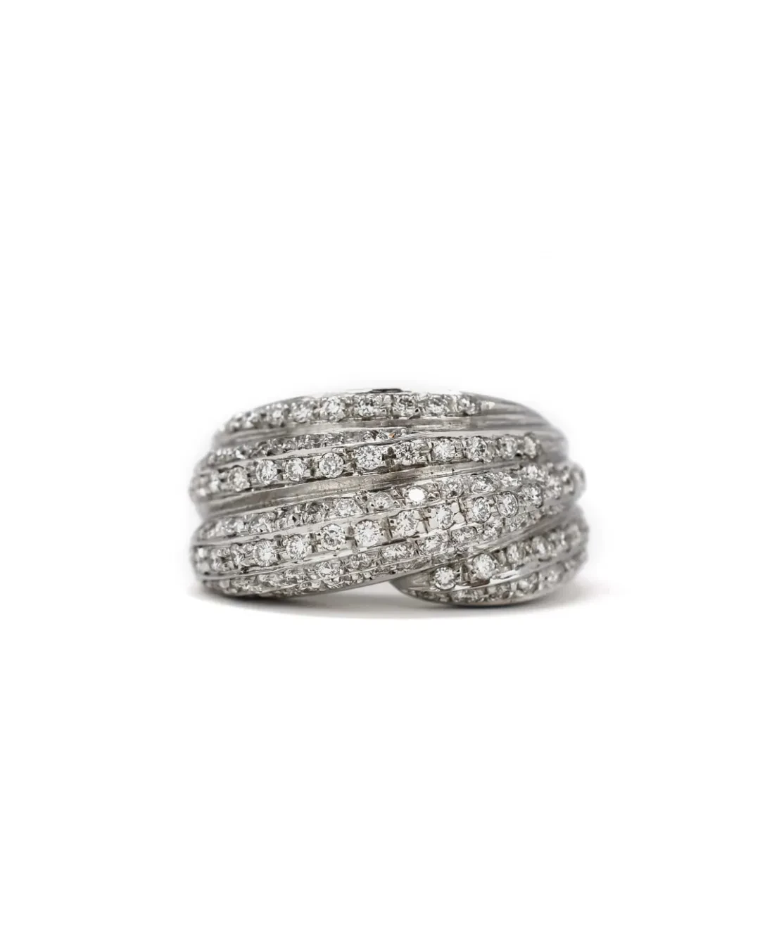 Anello fascia pavè di brillanti