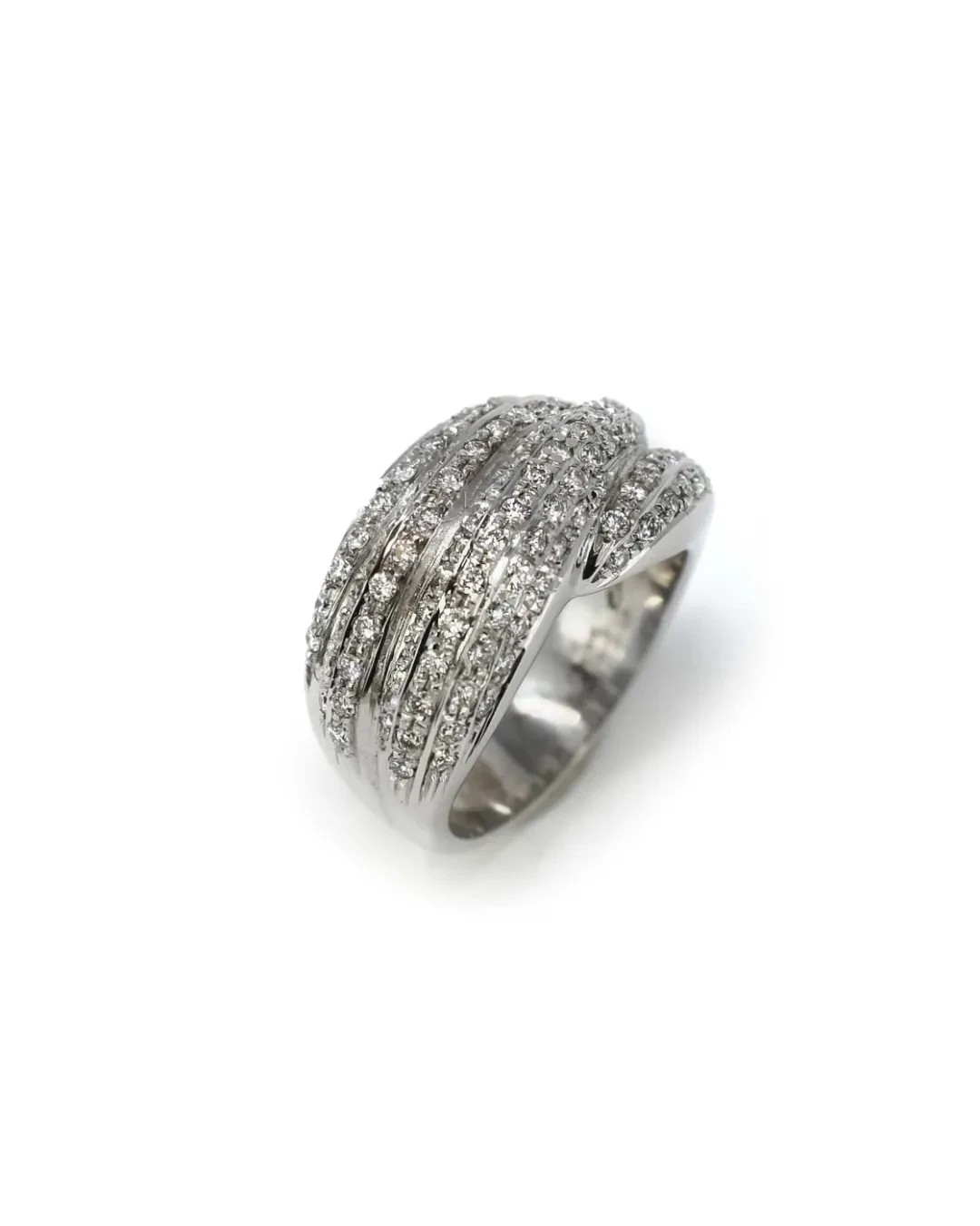 Anello fascia pavè di brillanti